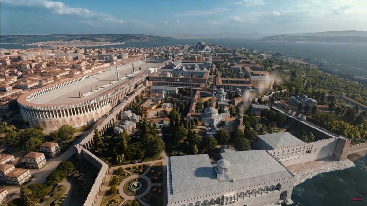 Antik Konstantinopolis'ten bir görünüm